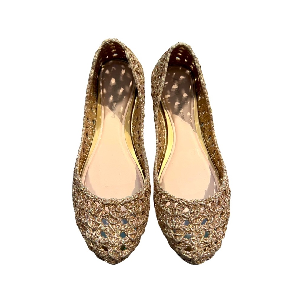 Melissa - Jelly Lace Pink Shimmer Flats